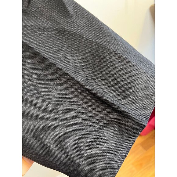 Talbots Irish Linen Neutral Pant Black 14P Classic Chic Work Wear Preppy Office - Picture 3 of 10